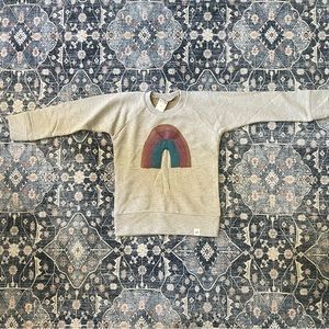 Little Road Co. (Formally Lulu + Roo) Rainbow Patch Sweatshirt (Size 2)